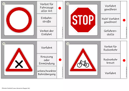 So lernen schon die kleinsten spielerisch verkehrsschilder. Miniklammerkarten Verkehrsschilder Pdf Fuhrerschein Lernen Verkehrserziehung Verkehr
