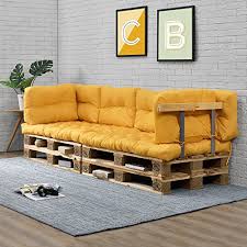 En casa euro paletten sofa auflage 4x sitz 6x ruckenkissen dunkelgrau kissen paletten couch sofa aus palletten europaletten mobel. Palettenmobel Fur Das Wohnzimmer Mobel 100 Anders