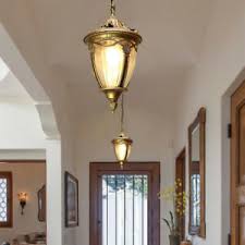 Outdoor Pendant Lights Garden Ceiling Light Glass Lamp Hotel Chandelier Lighting Ebay