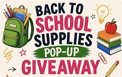 Back To School Supplies Pop- Up Giveaway