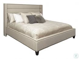This piece is part of the wilshire estates line and features ribbed posts with hand carved leaf detail and finials in a hand rubbed, warm wood finish. Channeled Wing Back King Upholstered Panel Bed From Pulaski Coleman Furniture