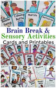 Brain Break Cards Sensory Cards And Yoga Cards Bundle Pink Oatmeal Shop Brain Breaks Yoga Cards Kids Yoga Poses