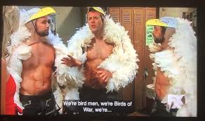 Always Sunny Birds Of War Costume How Many Different Times Did The Gang Draw Ab Muscles On Themselves How To Draw Abs Fashion It S Always Sunny