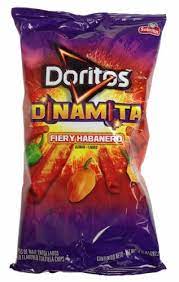 Doritos Dinamita Fiery Habanero New Look Same Flavor Very Hot Back In Stock At Mexgrocer Com After 2 Years Http Www Mex Mexican Snacks Snacks Snack Recipes