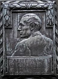 Memorial plaque to architect Ralph Knott, County Hall, Lon…