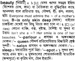 A data dictionary contains a list of all files in the database, in database management systems, a file that defines the basic organization of a databa. Beauty Meaning In Bengali Beauty English To Bangla Translate