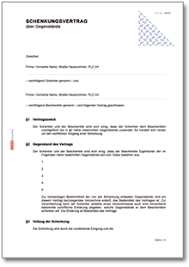 Tipps und tricks zur einfachen. Schenkungsvertrag Uber Gegenstande At Vertrag Download