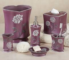 Almost identical to the more expensive copy with a couple problems. Elegant Sophisticated Purple Bathroom Accessories Decor Report