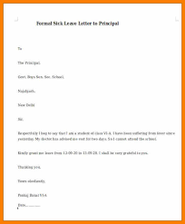 How To Write A Letter To A Principal How To Write Letter Sick Leave Letter To Boss Format Of Formal Letter