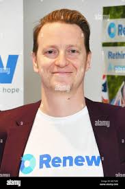 James Clarke during an interview with members from the new political party  Renew Stock Photo