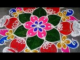 Colourful Peacock Pongal Kolam Sankranthi Muggulu Pongal Pot Drawing 2020 Margazhi Kolam 2020 Youtube In 2020 Easy Drawing Steps Drawings Rangoli Designs