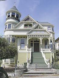The Geometric Shapes Are Very Precise And Fit Into The House Shape Victorian Homes Victorian Style Homes Architecture