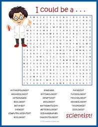 Stem Day Activity Science Career Word Search Fun Science Worksheets Worksheets For Kids Science For Kids