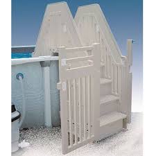 Confer Double Pool Entry System With Gate In Ground Pools Pool Steps Above Ground Pool