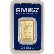 10 Gram Smi Gold Bar Sunshine Mint 9999 Fine In Sealed Assay Gold Bar Gold Bullion Bars Gold Bars For Sale