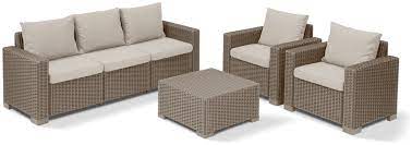 Shop keter rattan furniture rattan sofas, rattan furniture sets & rattan chairs. Keter California 5 Seater Lounge Set At Argos Reviews