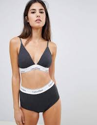 Calvin Klein Modern Cotton Unlined Ribbed Triangle Bralette