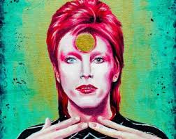 The Stars Look Very Different Today Art by Dan Blakeslee of David Bowie,  Ziggy Stardust, Starman, Stars, Space, Space Oddity, Signed Print
