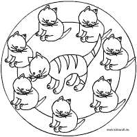 Katze Baby Mandala Mandala Ausmalen Mandala Design Ausmalbilder Katzen