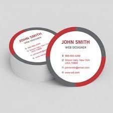Business cards aren't just calling cards; 2 5 Die Cut Circular Business Card 14 Point Gloss Cardstock Front Only Updcbc11 Ideastage Promotional Products