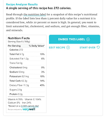 Recipe Nutrition Calculator One Ingredient Chef