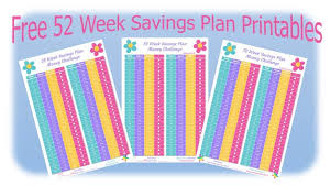 52 Week Saving Plan Money Challenge Free Printable Hip