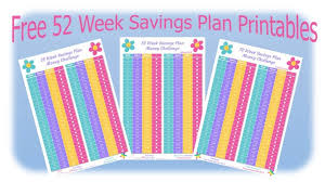 52 week saving plan money challenge free printable hip