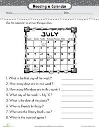 Reading A Calendar Calendar Worksheets Calendar Math Teaching Calendar