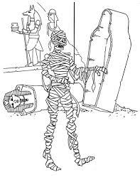 Mummies, in museums, being wrapped up, walking, by the pyramids and more. A Creepy Mummy Coloring Page Free Printable Coloring Pages For Kids