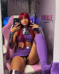 starfire, dc comics, real life, teen titans, highres, 1girl, cosplay, long  hair, miniskirt, panties, pussy, red hair, selfie, skirt, starfire (cosplay),  underwear - Image View - | Gelbooru - Free Anime and Hentai Gallery