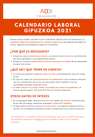 Calendario laboral del municipio de bilbao provincia de bizkaia con los días festivos del año 2021. Calendario Laboral Gipuzkoa 2021 Addi Consulting