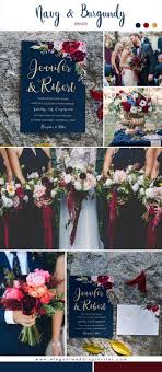 Navy Blue And Burgundy Floral Wedding Invitation Ewi424 For Fall Weddings Floral Wedding Invitations Watercolor Floral Wedding Invitations Floral Wedding