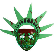The purge the election year costumes lady liberty uncle sam. Light Up Lady Liberty Mask The Purge Election Year Party City