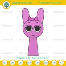 Pinki pink Sprunki Toys Embroidery File, Pink Pinki Incredibox Sprunki  Embroidery Design