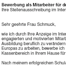 Gern möchte ich mich ihnen als qualifizierte bewerberin vorstellen. Bewerbung Kassierer Berufseinsteiger Sofort Download