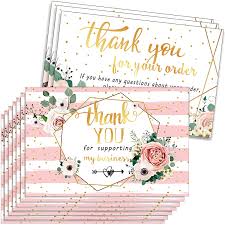 Custom thank you cards for business provide a professional way to show how much you appreciate a customer or client or the work an employee performs. Buy 240 Pieces Thank You Business Cards Small Business Cards Shopping Purchase Thanks Greeting Cards To Customer Appreciation Cards For Small Business Owners 3 5 X 2 Inch Beautiful Floral Design Online In Turkey B08m5s9m48
