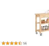 SoBuy Desserte de Cuisine à roulettes en Bois d'Hévéa ...