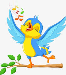 Cute Bird On Branch Drawing Vector Dancing Birds Png And Vector Cartoon Birds Cute Birds Art Drawings For Kids