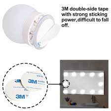 Hollywood Style Led Vanity Mirror Lights Kit With 10 Dimmable Led Light Bulbs And Flexible Strip For Makeup M Mirror With Lights Led Vanity Dimmable Led Lights