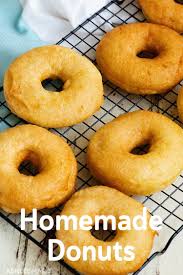 homemade raised donuts with glaze