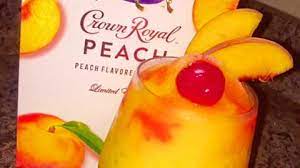 Peach Crown Royal Slushie Recipe Slushie Recipe Frozen Drink Recipes Peach Drinks