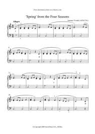 It was shot with a canon powershot and edited on sony vegas 8. Calameo Four Seasons Vivaldi Spring Piano Easy