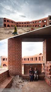 School Of Dancing Arches Samira Rathod Design Associates Brick Architecture Brick Facade Architecture