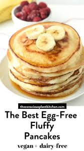 The Best Egg Free Fluffy Pancakes Fluffy Vegan Pancake Recipe Vegan Pancake Recipes Egg Free Recipes Allergies