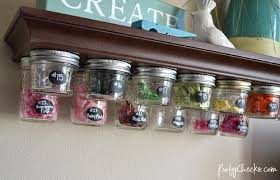 The top of this mason jar acts as a cushion to hold your pins and needles while the mason jar itself contains all your necessary sewing supplies. 15 Clever Mason Jar Organization Ideas