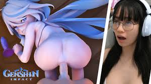 我震惊了。10分钟的肛门到嘴巴到阴户和背部？？😲 Genshin Furina HENTAI 反应