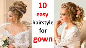 2 beautiful hairstyles for medium hair : 10 Romantic Hairstyle For Gown Party Hairstyles Wedding Hairstyles Hair Style Girl Youtube