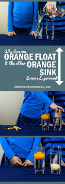 why does the heavier orange float?
