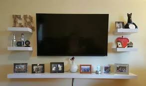 27 Exclusive Wall Shelf Ideas Bedroom Livingroom Diy Undertv Bathroom Kitchen Office Kids Ru Wall Mounted Tv Decor Living Room Tv Wall Tv Wall Shelves