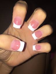 While some women go to a professional salon to get their nails added apply primer to the nail. Dark Pink And White Acrylic Nails French Manicure White Acrylic Nails Remove Acrylic Nails Dubai Khalifa